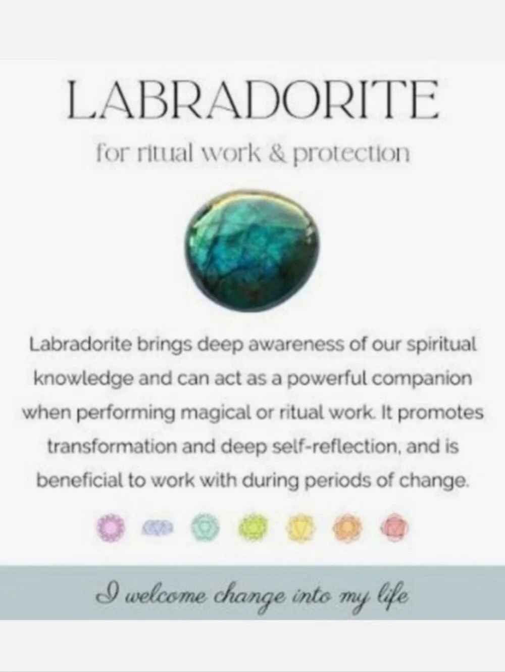 Handmade labradorite gemstone